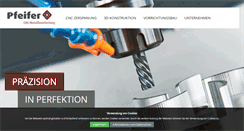 Desktop Screenshot of pfeifer-maschinenbau.de