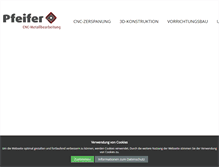 Tablet Screenshot of pfeifer-maschinenbau.de
